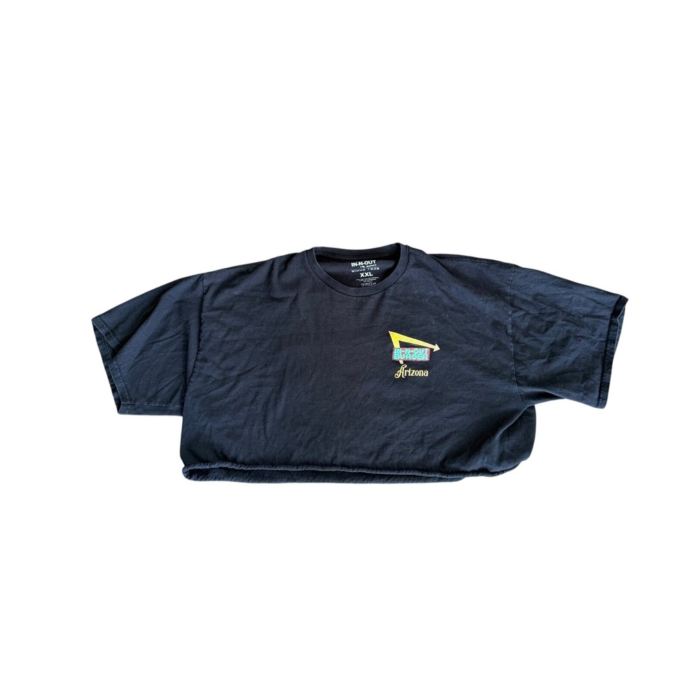 In-N-Out Burger Arizona Graphic Tee Oversized Cropped Black Cotton XXL
